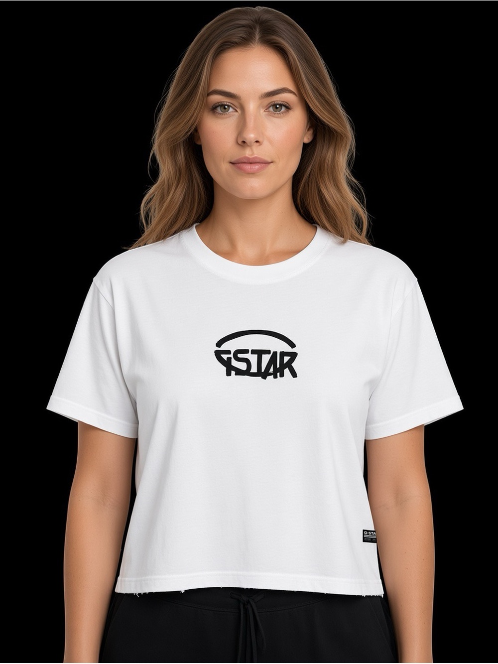 G-Star White Tee with Black Logo Medium NWT